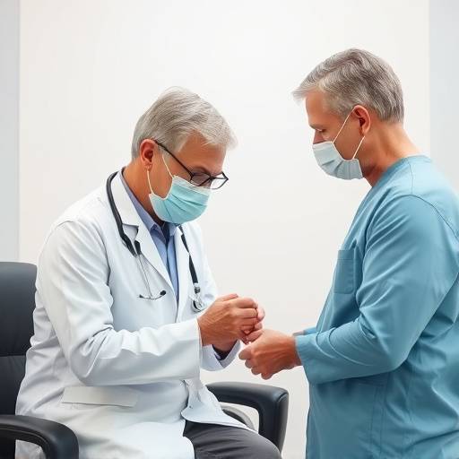 Doctor checking a patient's blood pressure, illustrating preventative healthcare